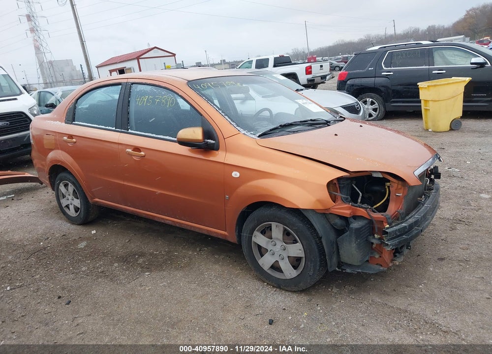 2008 CHEVROLET AVEO LS VIN: KL1TD56678B077093