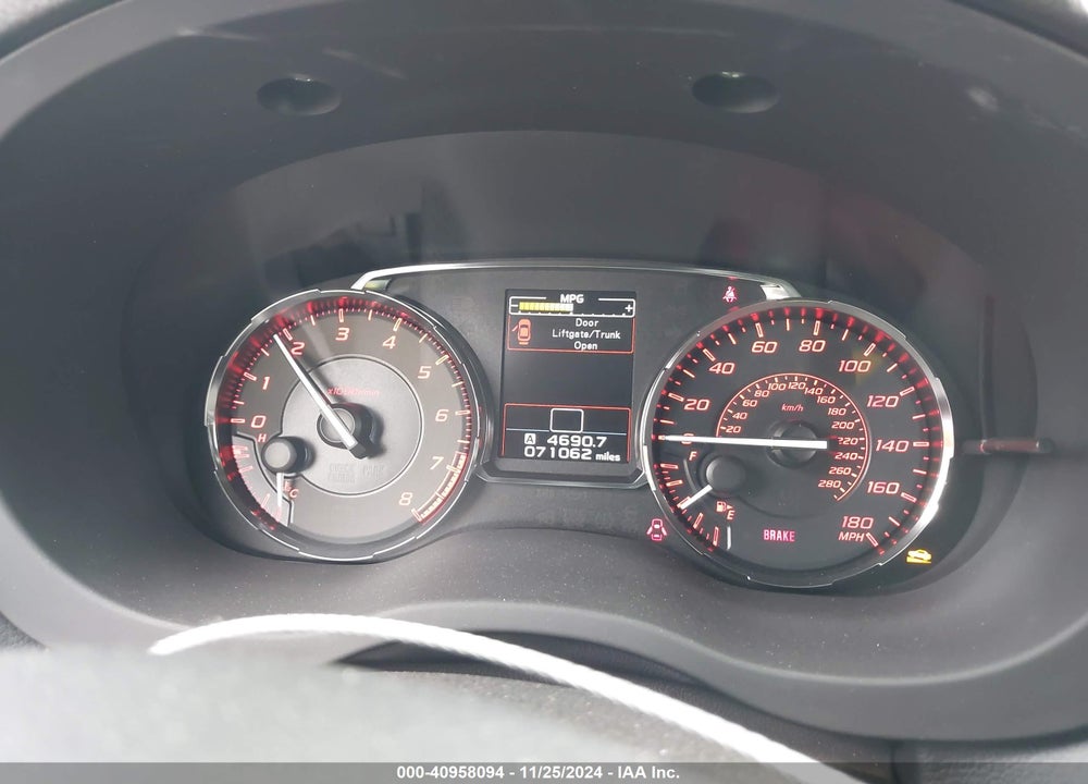2017 SUBARU WRX VIN: JF1VA1B69H9816454