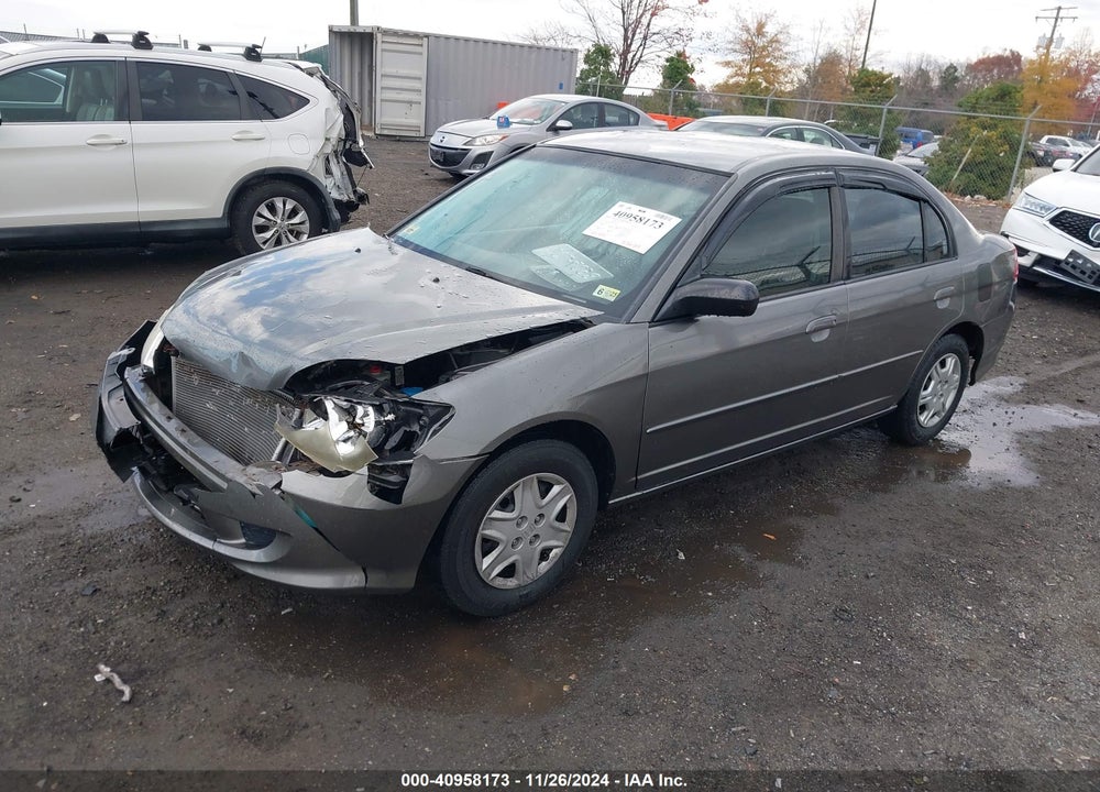 2005 HONDA CIVIC VP VIN: 2HGES16405H619962