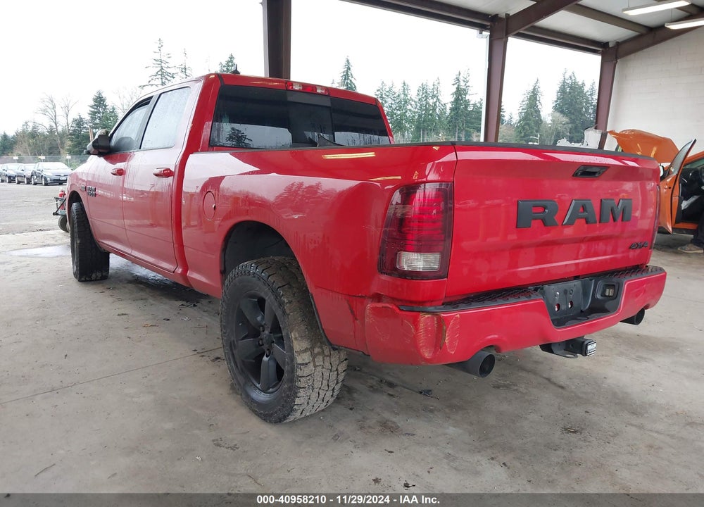 2017 RAM 1500 NIGHT  4X4 6'4 BOX VIN: 1C6RR7UT6HS618473