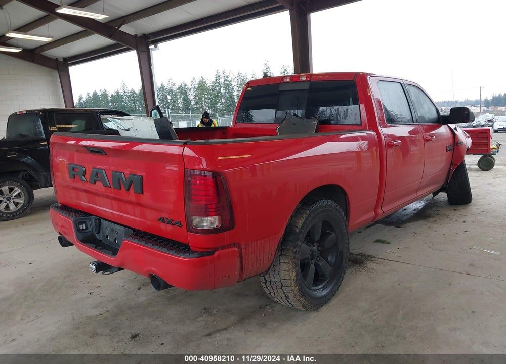 2017 RAM 1500 NIGHT  4X4 6'4 BOX VIN: 1C6RR7UT6HS618473