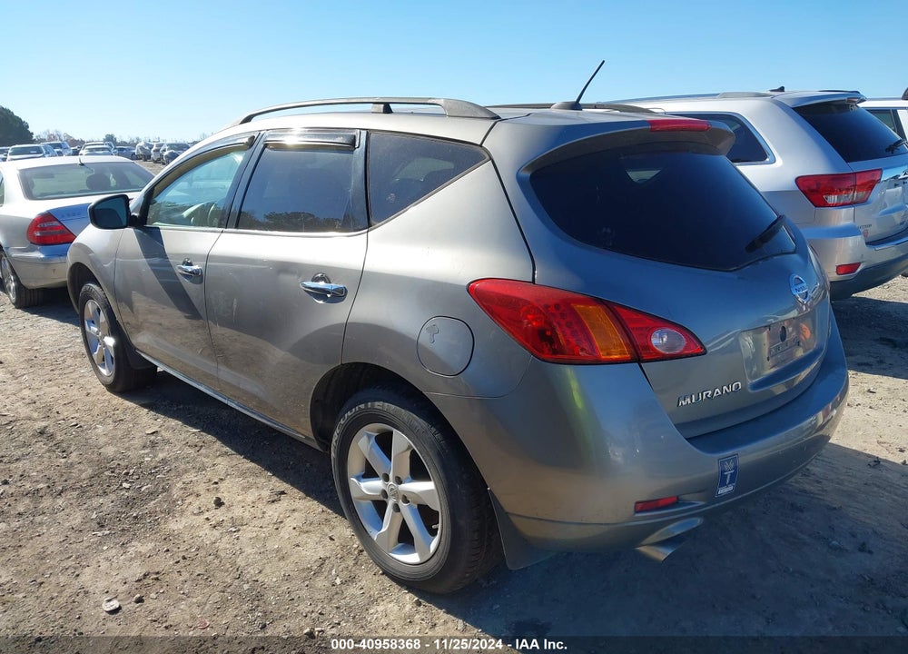 2009 NISSAN MURANO SL VIN: JN8AZ18W19W122292