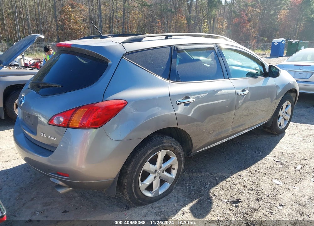2009 NISSAN MURANO SL VIN: JN8AZ18W19W122292