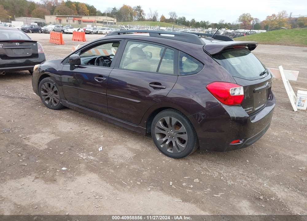 2013 SUBARU IMPREZA 2.0I SPORT LIMITED VIN: JF1GPAU6XDH202324