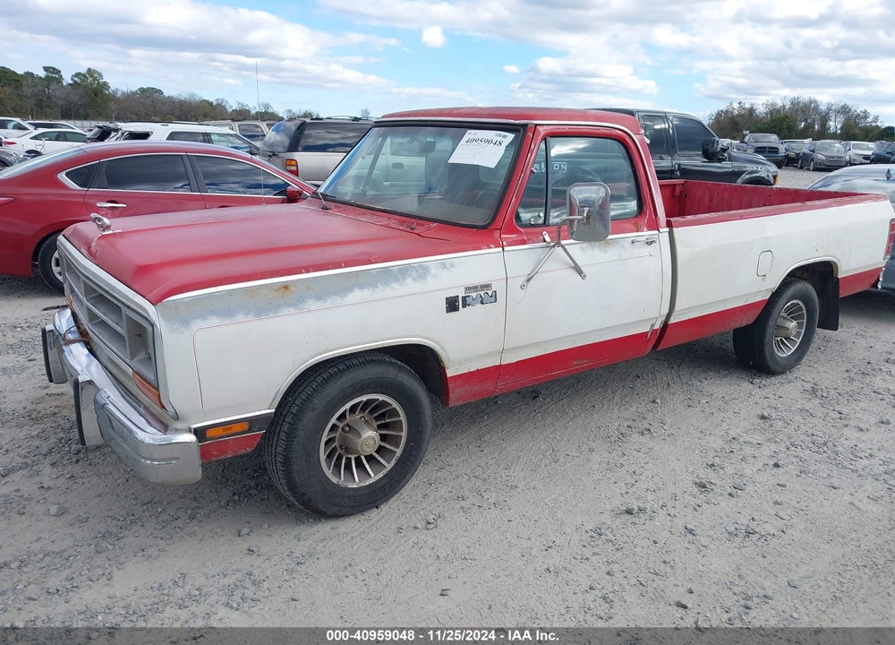 1987 DODGE D-SERIES D150 VIN: 1B7HD14T2HS396269