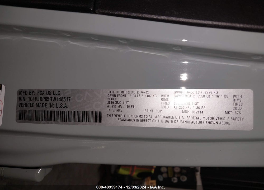 2024 JEEP WRANGLER 4XE SAHARA 4XE VIN: 1C4RJXP65RW148517