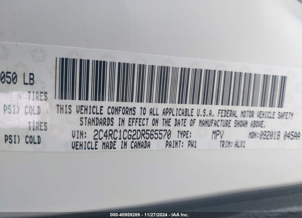 2013 CHRYSLER TOWN & COUNTRY TOURING-L VIN: 2C4RC1CG2DR565570