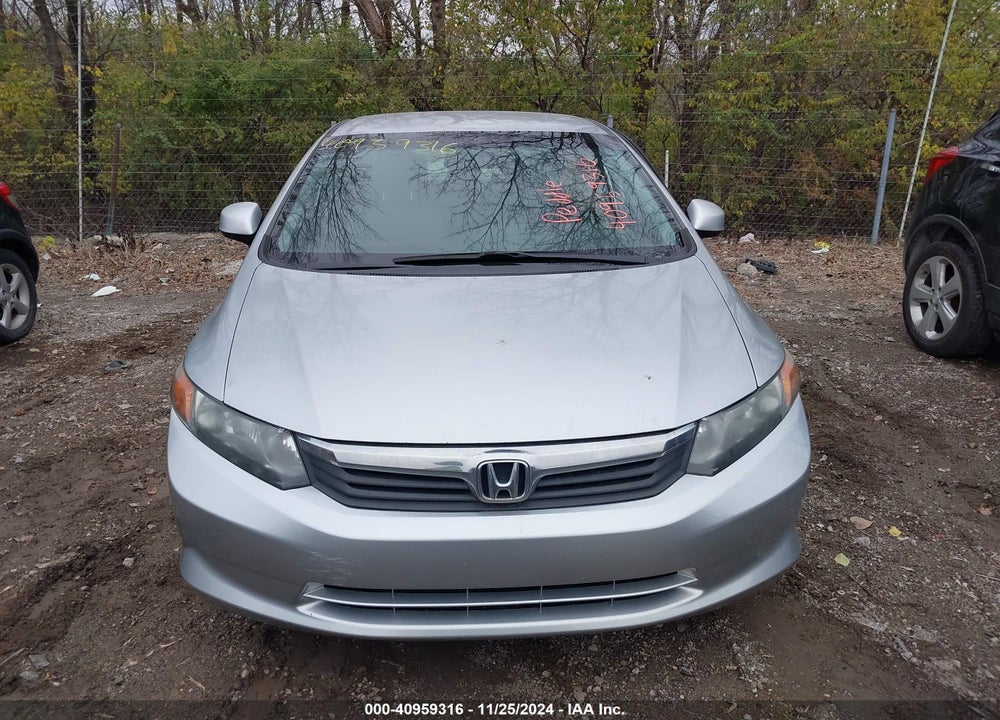 2012 HONDA CIVIC LX VIN: 2HGFB2F50CH611831
