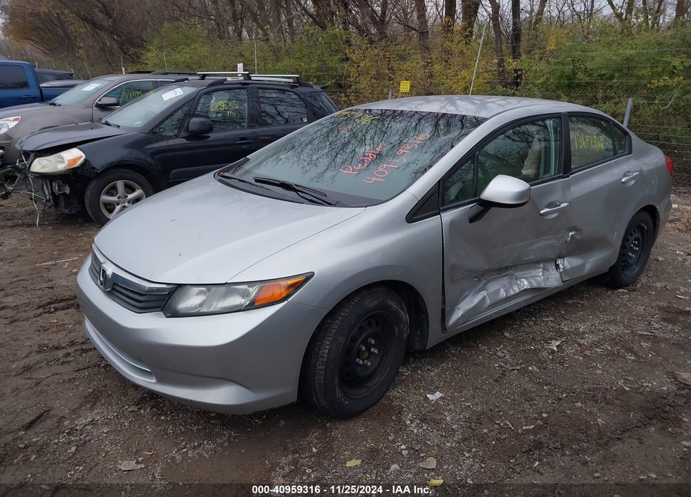 2012 HONDA CIVIC LX VIN: 2HGFB2F50CH611831