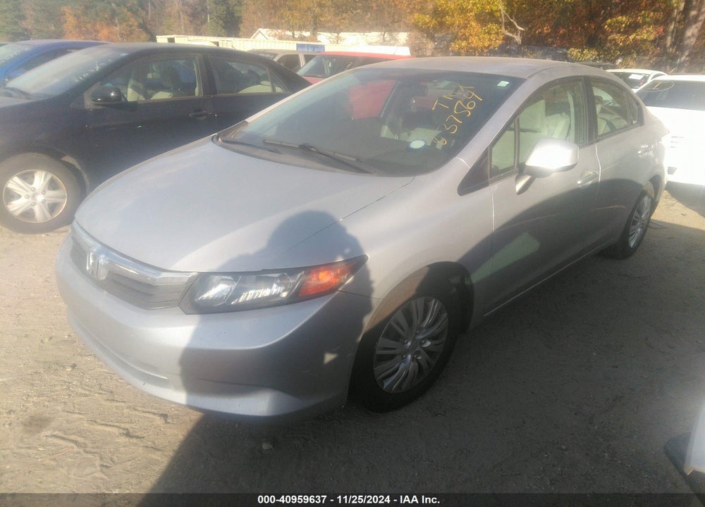 2012 HONDA CIVIC LX VIN: 19XFB2F50CE037564