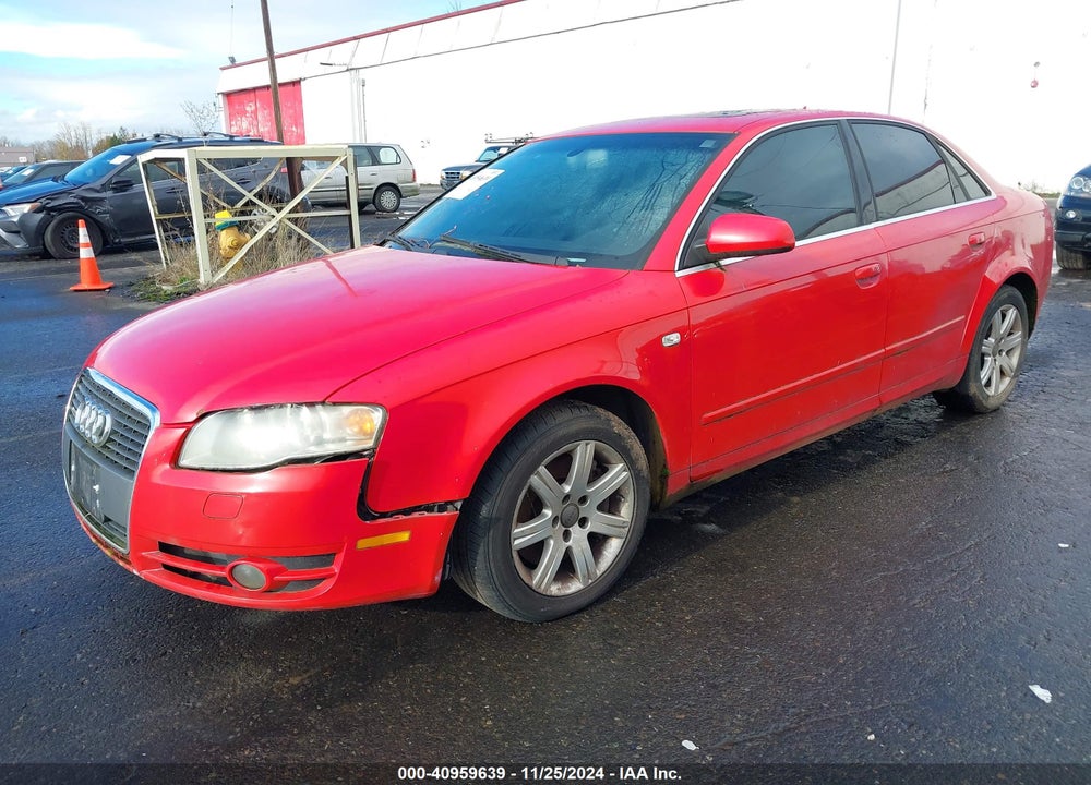 2007 AUDI A4 2.0T VIN: WAUDF78E67A103076