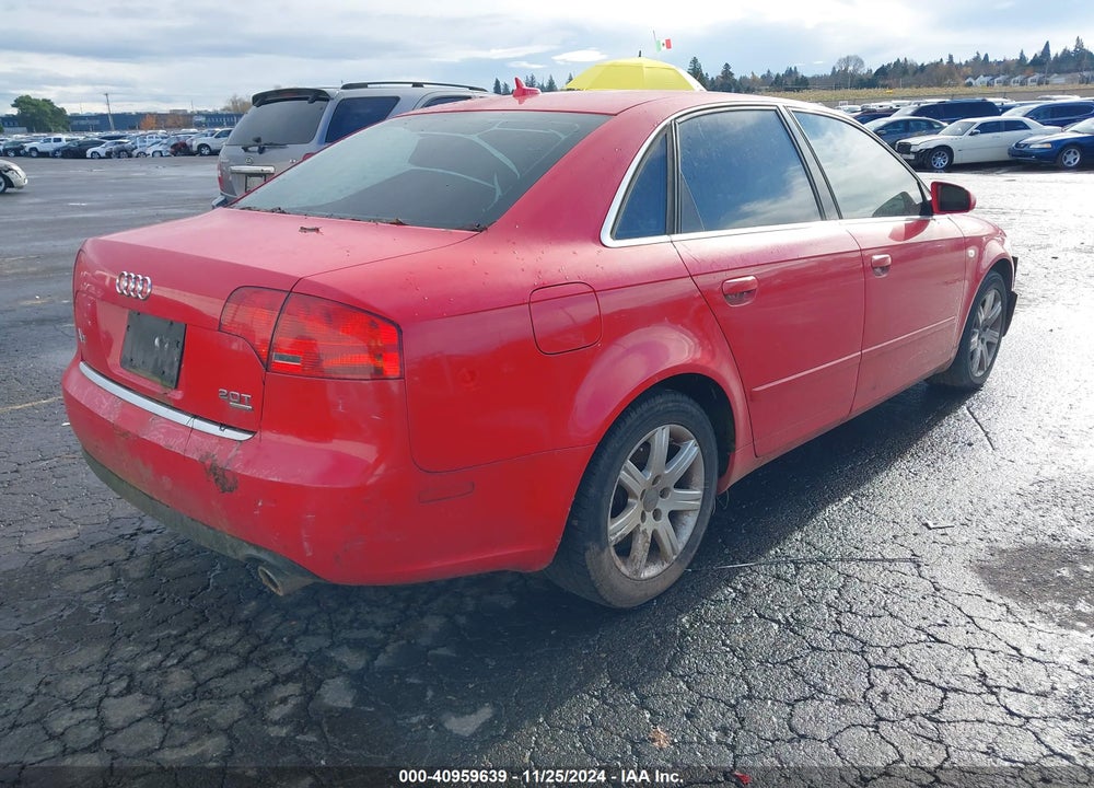 2007 AUDI A4 2.0T VIN: WAUDF78E67A103076