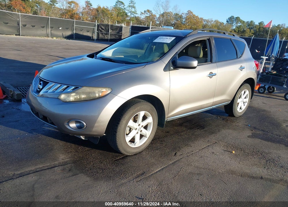2009 NISSAN MURANO SL VIN: JN8AZ18U19W029318
