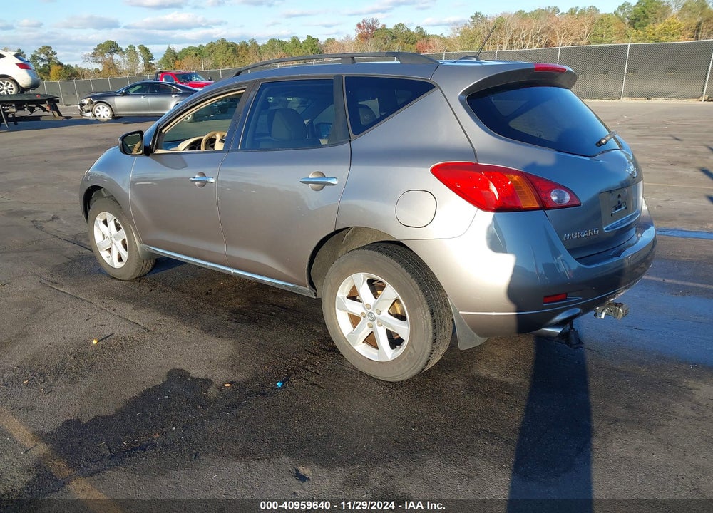 2009 NISSAN MURANO SL VIN: JN8AZ18U19W029318