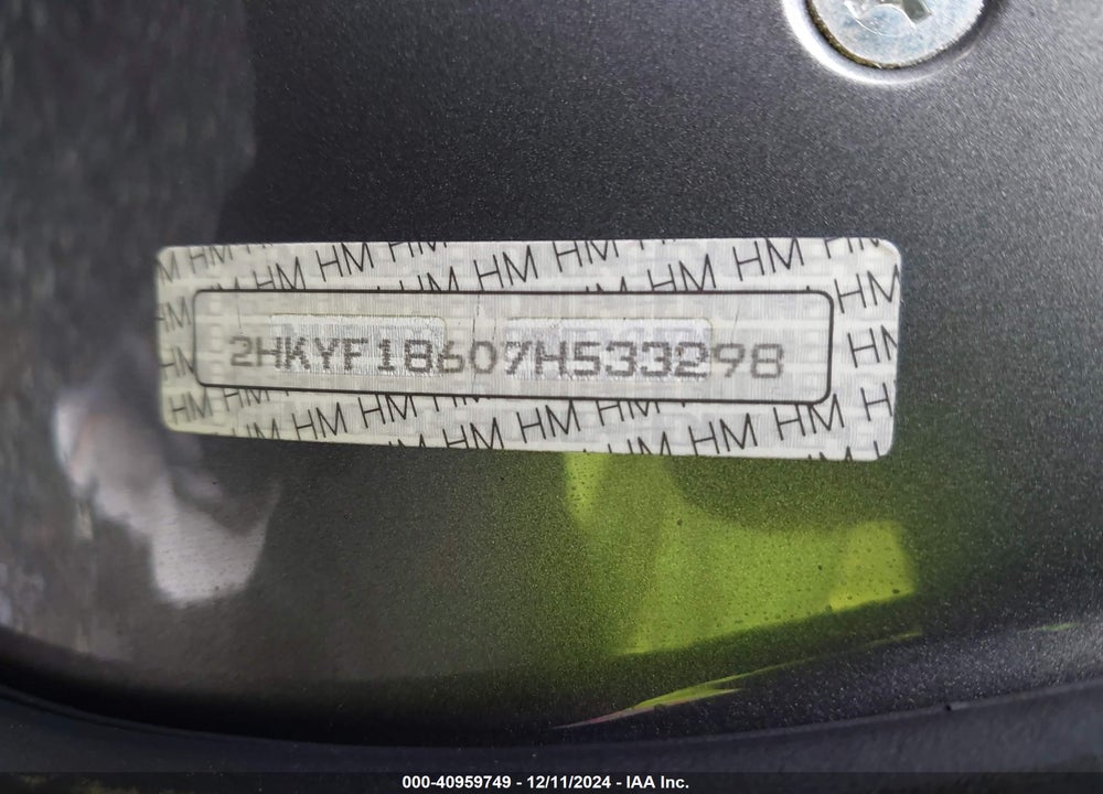 2007 HONDA PILOT EX-L VIN: 2HKYF18607H533298