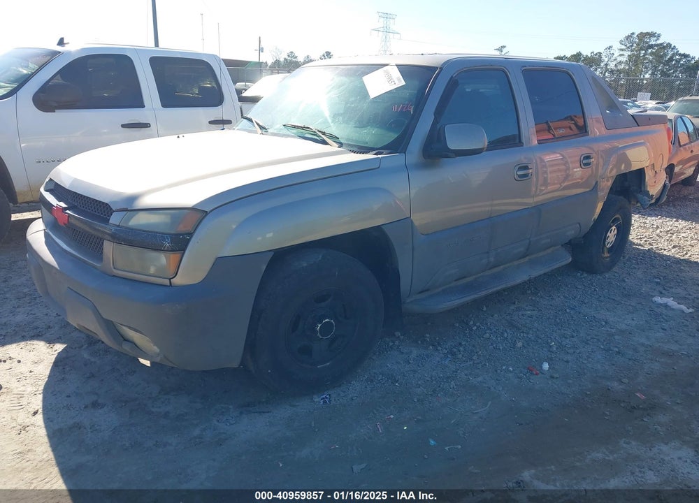 2002 CHEVROLET AVALANCHE 1500 VIN: 3GNEC13TX2G309294