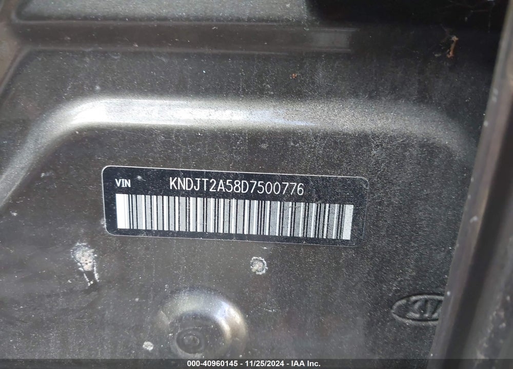 2013 KIA SOUL VIN: KNDJT2A58D7500776