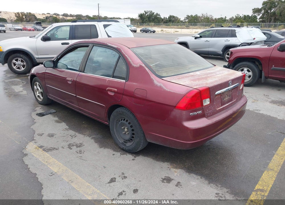 2003 HONDA CIVIC LX VIN: 1HGES15593L000058