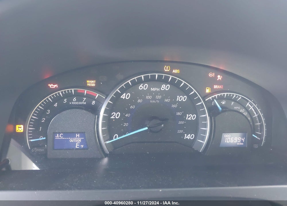 2013 TOYOTA CAMRY XLE VIN: 4T1BF1FK5DU267246