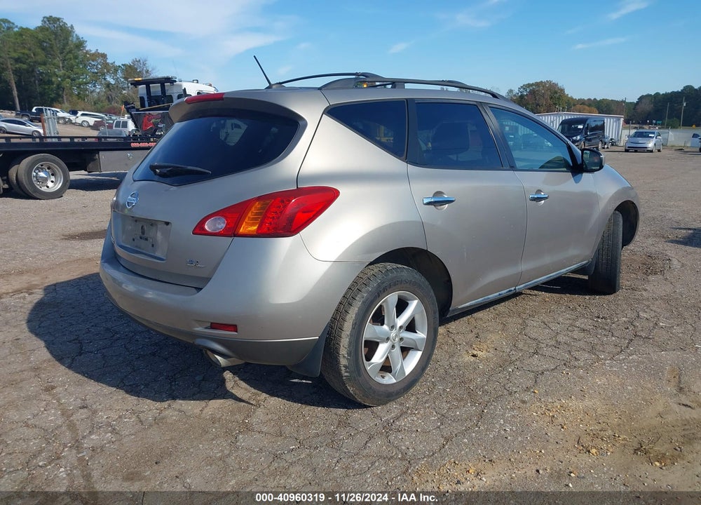2009 NISSAN MURANO SL VIN: JN8AZ18U29W015038