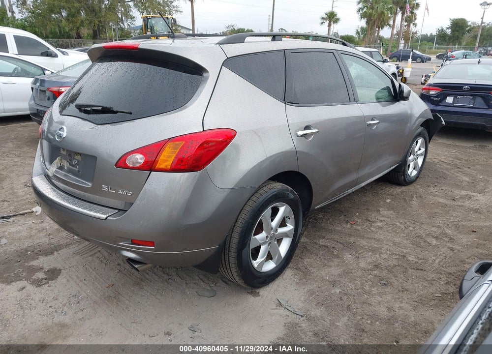 2009 NISSAN MURANO SL VIN: JN8AZ18W49W157764