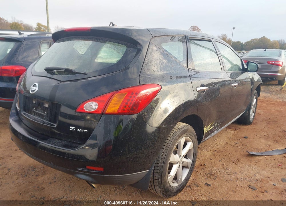 2009 NISSAN MURANO S VIN: JN8AZ18W29W214253