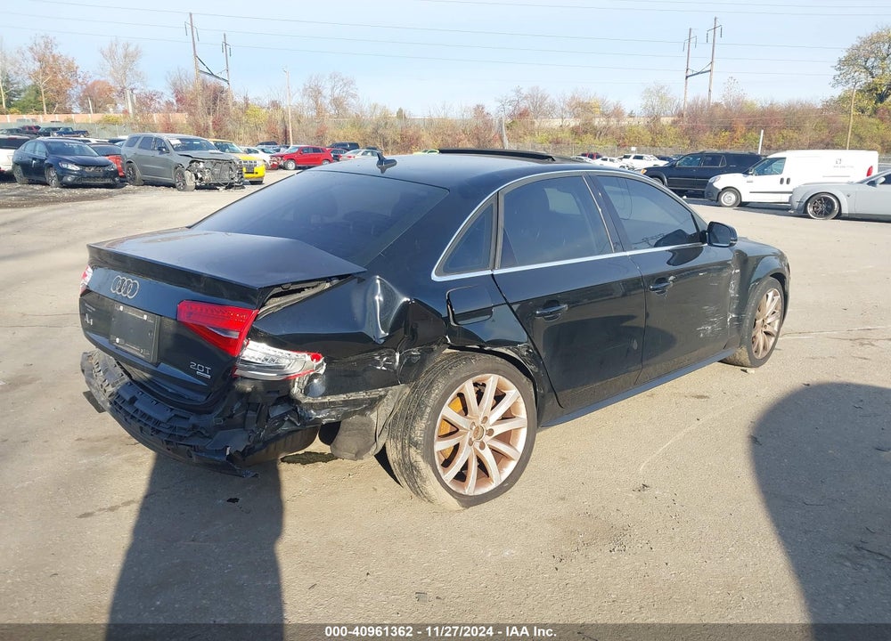 2014 AUDI A4 2.0T PREMIUM VIN: WAUBFAFL6EN032540