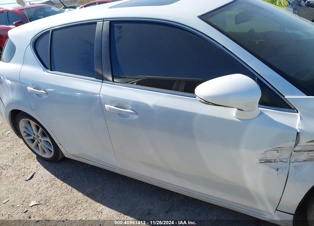 2012 LEXUS CT 200H PREMIUM VIN: JTHKD5BH0C2069744