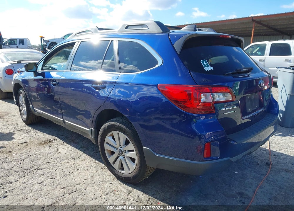 2017 SUBARU OUTBACK 2.5I PREMIUM VIN: 4S4BSACC7H3290208
