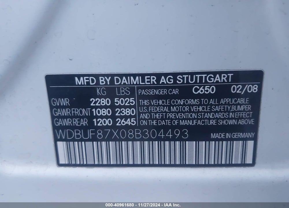 2008 MERCEDES-BENZ E 350 4MATIC VIN: WDBUF87X08B304493