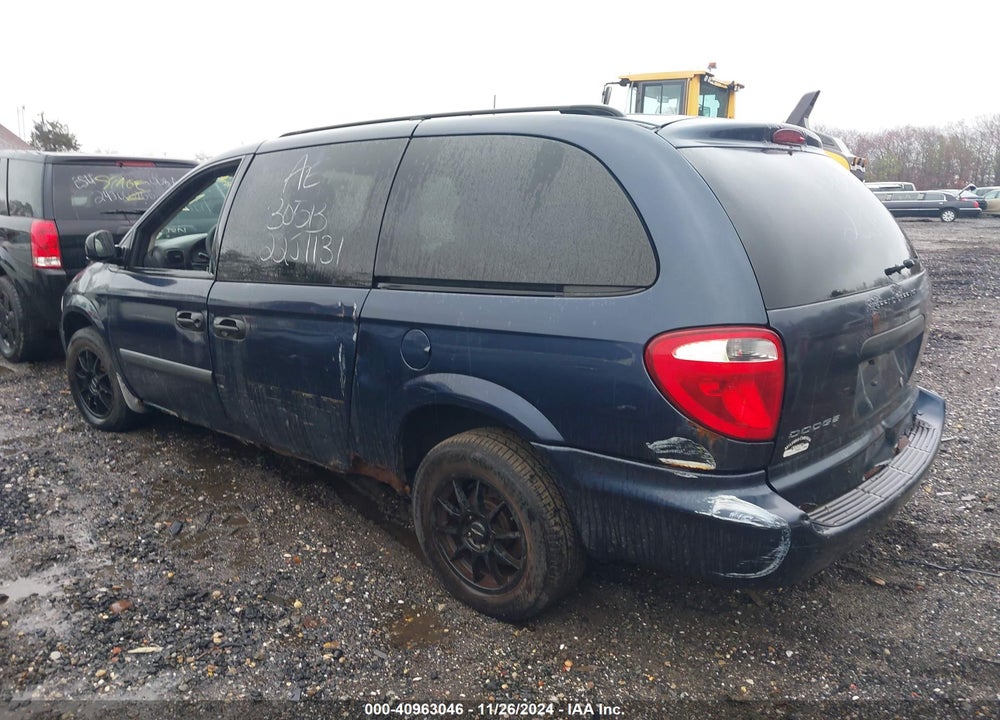 2007 DODGE GRAND CARAVAN SE VIN: 1D4GP24R87B165360