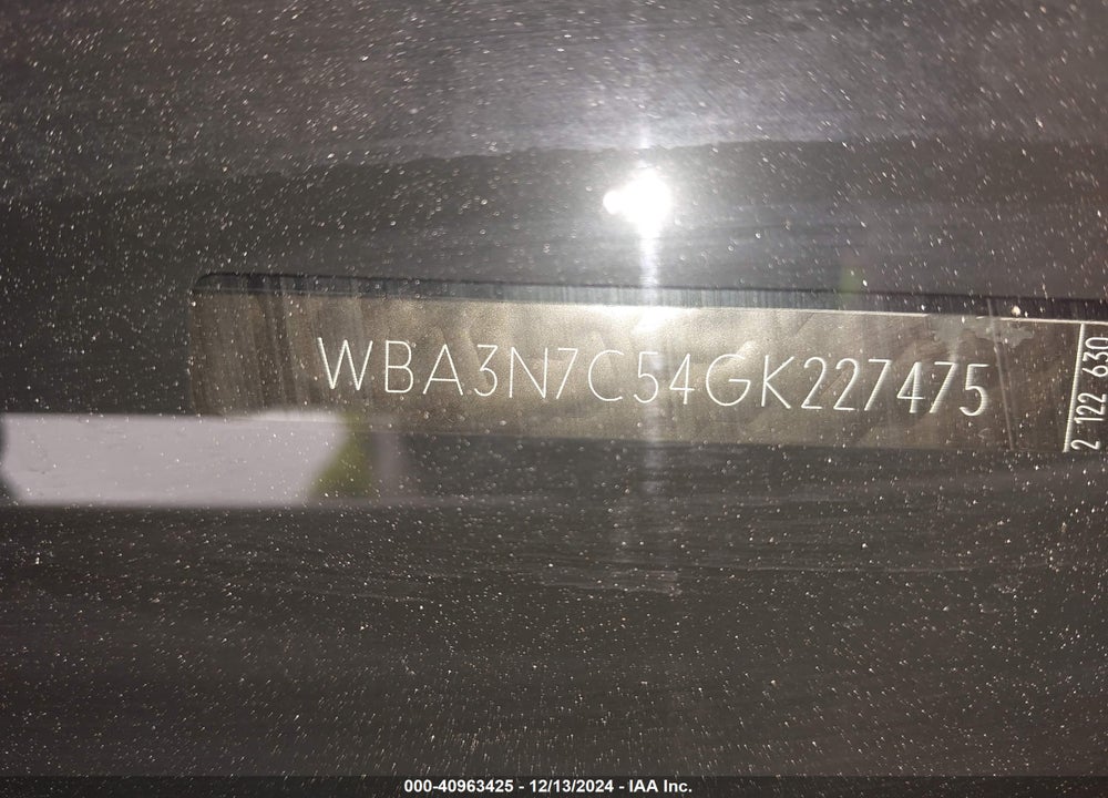 2016 BMW 428I VIN: WBA3N7C54GK227475