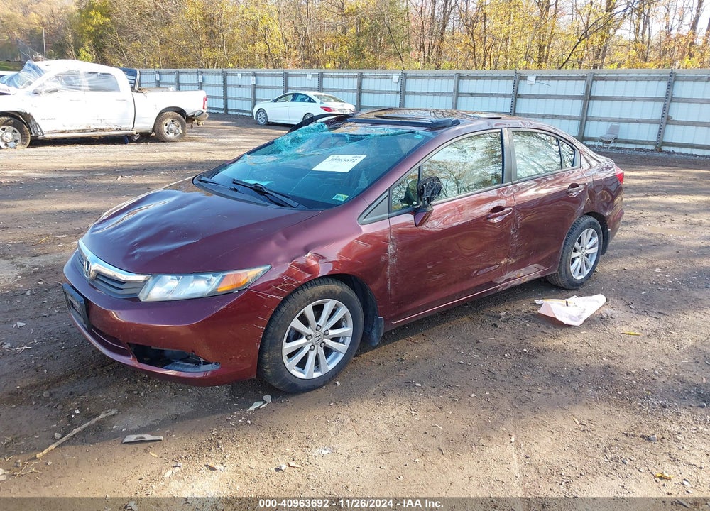 2012 HONDA CIVIC EX VIN: 19XFB2F87CE086934