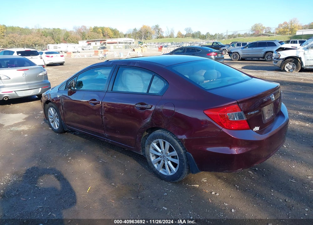 2012 HONDA CIVIC EX VIN: 19XFB2F87CE086934