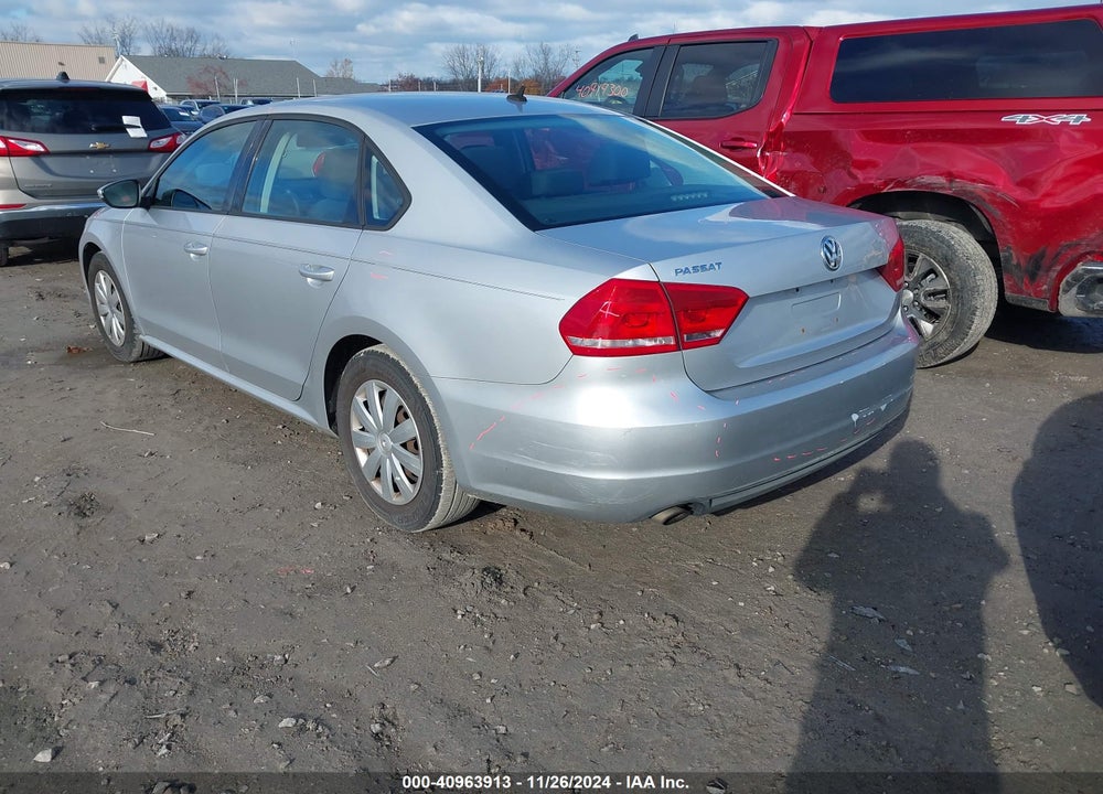 2012 VOLKSWAGEN PASSAT 2.5L S VIN: 1VWAP7A36CC058244