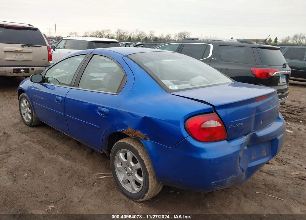2005 DODGE NEON SXT VIN: 1B3ES56CX5D166896