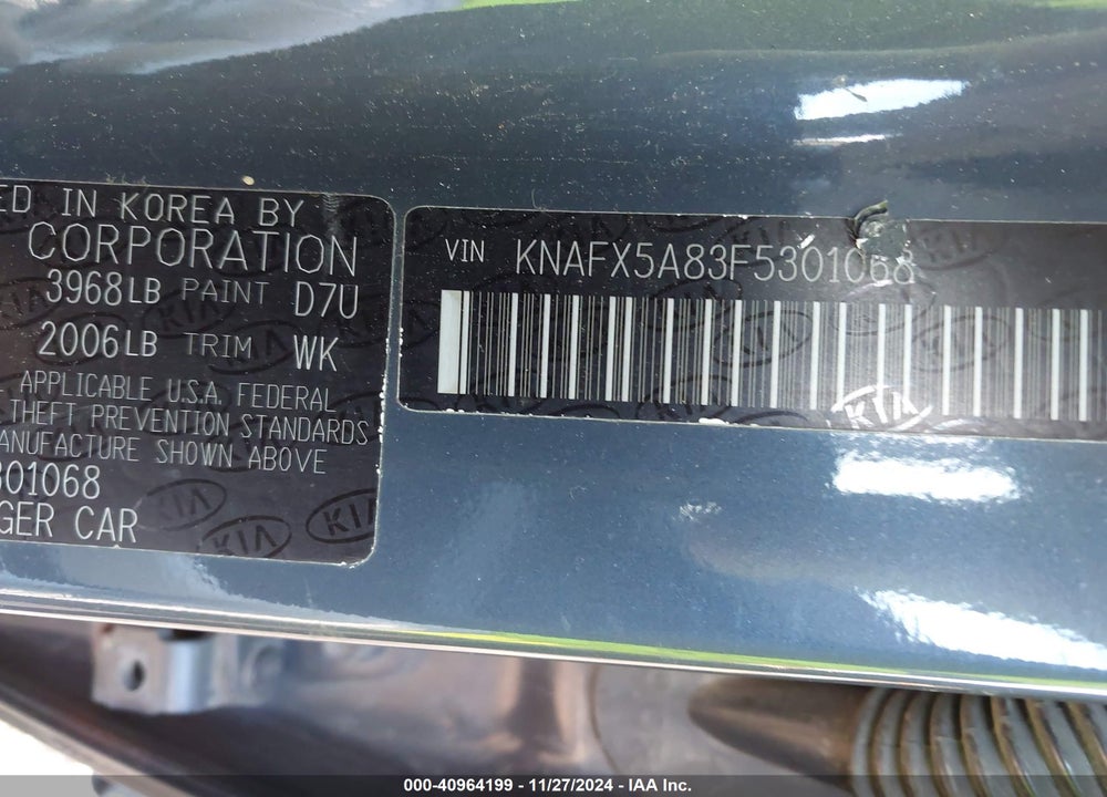 2015 KIA FORTE EX VIN: KNAFX5A83F5301068