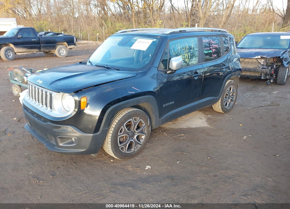 2016 JEEP RENEGADE LIMITED VIN: ZACCJADT9GPC74239