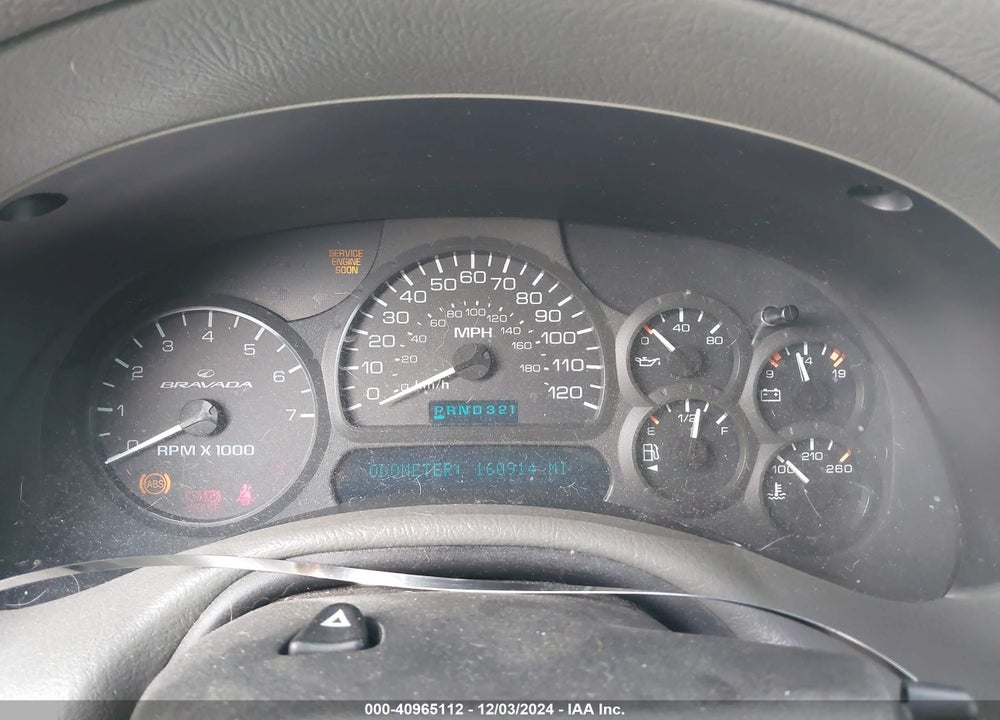 2002 OLDSMOBILE BRAVADA VIN: 1GHDT13S922280840