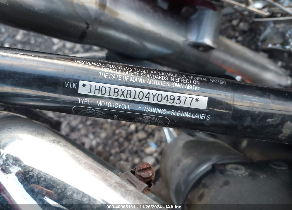 2004 HARLEY-DAVIDSON FLSTFI VIN: 1HD1BXB104Y049377
