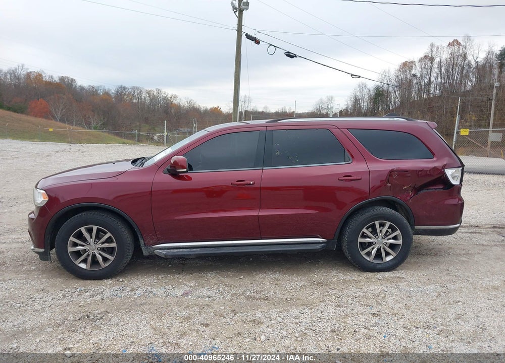 2016 DODGE DURANGO LIMITED VIN: 1C4RDJDG3GC484814