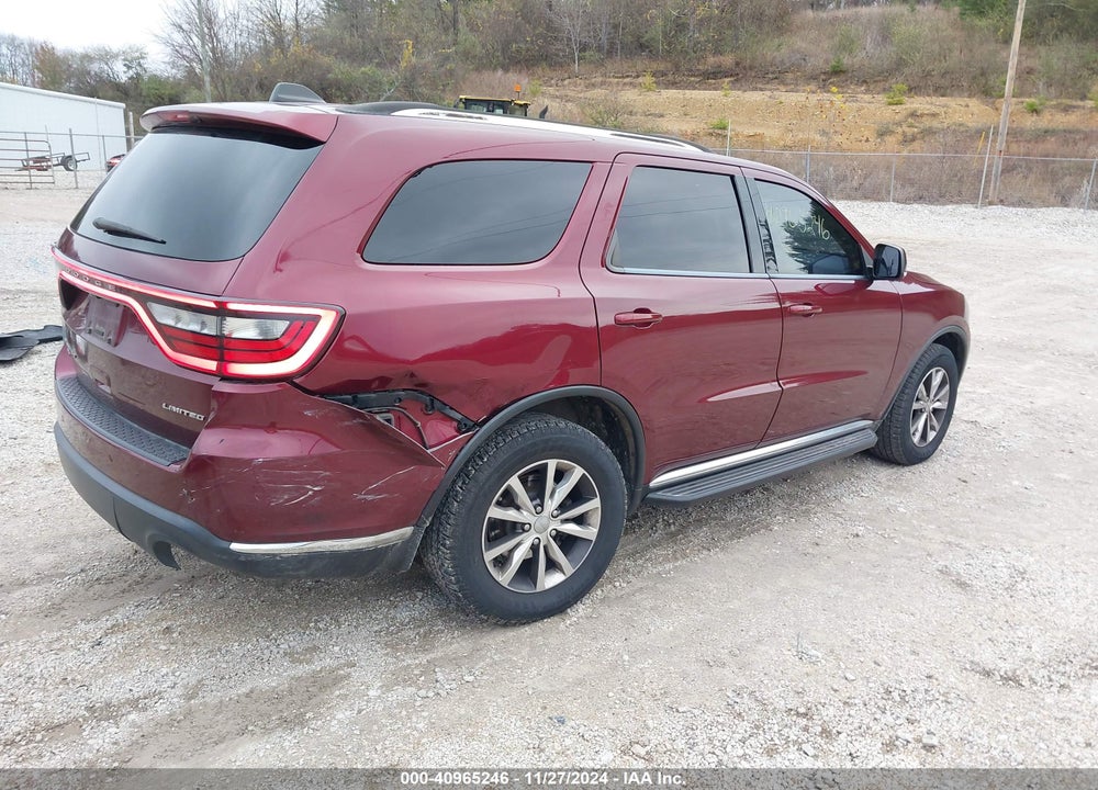 2016 DODGE DURANGO LIMITED VIN: 1C4RDJDG3GC484814