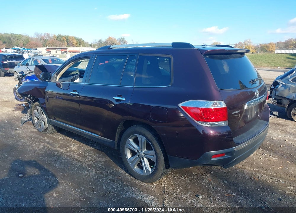 2013 TOYOTA HIGHLANDER LIMITED V6 VIN: 5TDYK3EH5DS133854