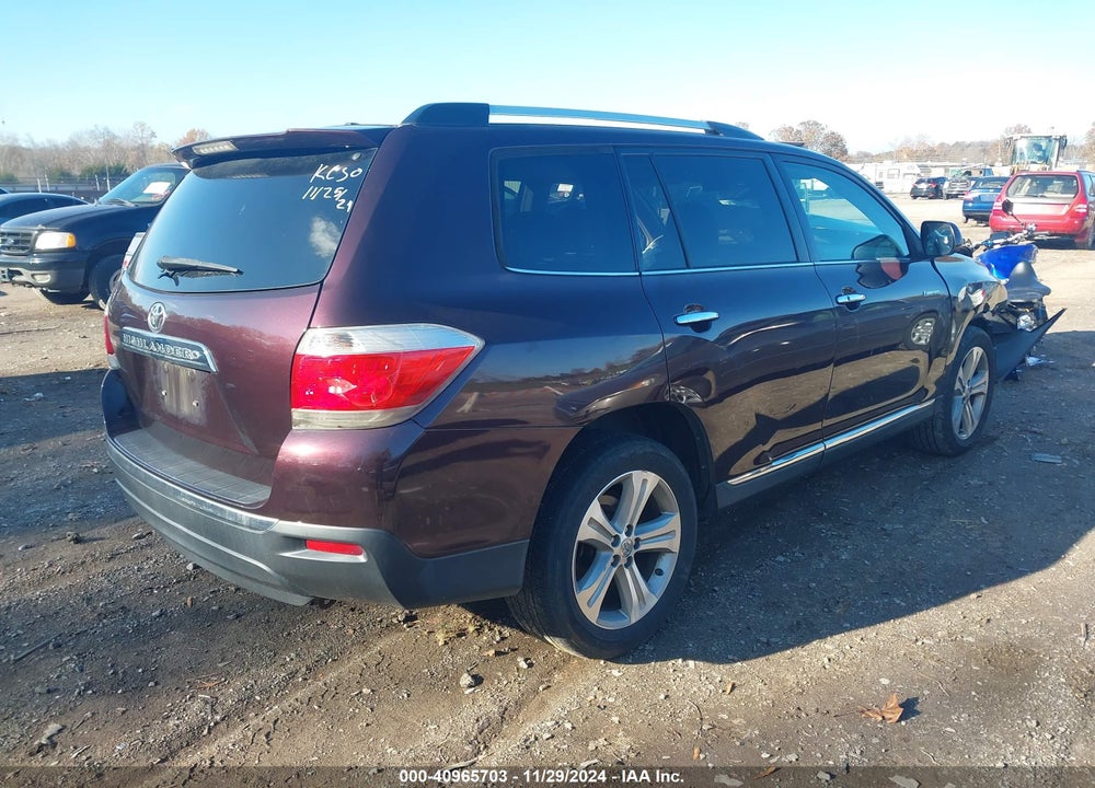 2013 TOYOTA HIGHLANDER LIMITED V6 VIN: 5TDYK3EH5DS133854
