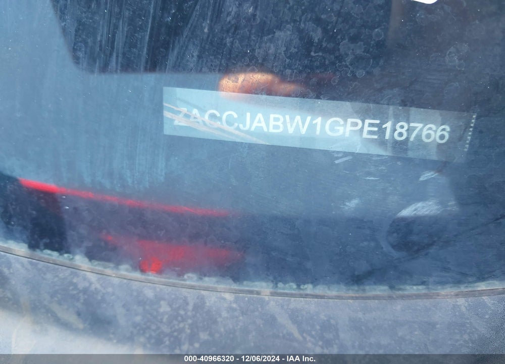 2016 JEEP RENEGADE LATITUDE VIN: ZACCJABW1GPE18766