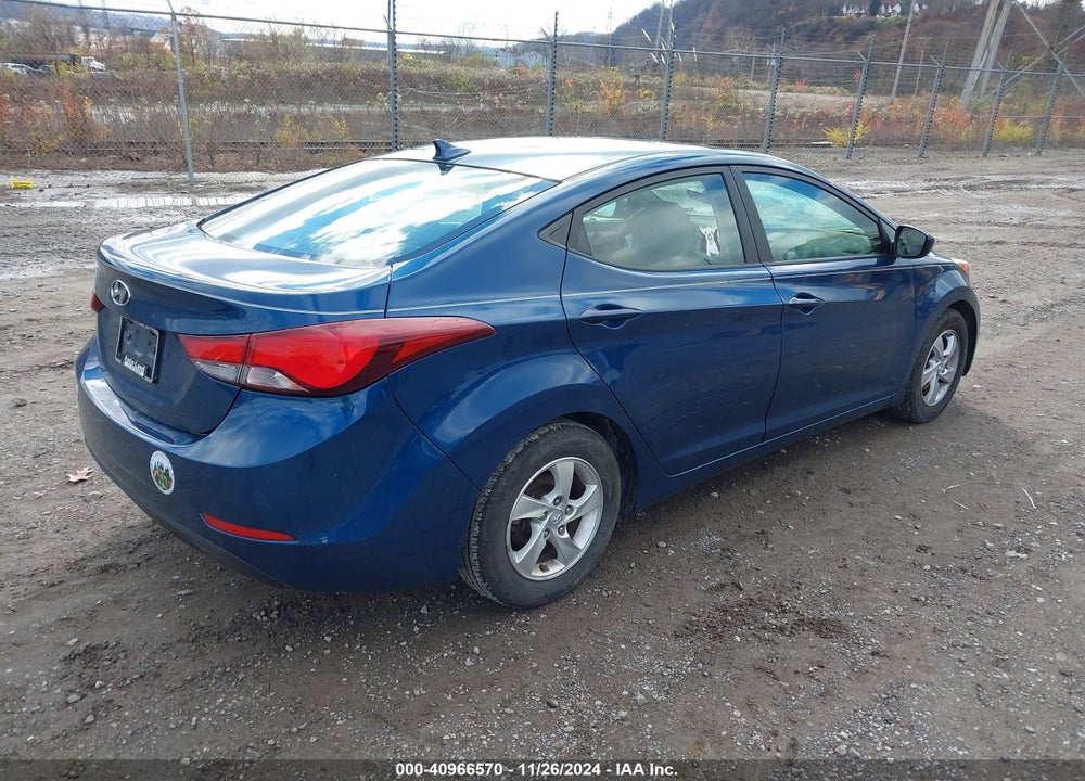 2015 HYUNDAI ELANTRA SE (ULSAN PLANT) VIN: KMHDH4AEXFU390517