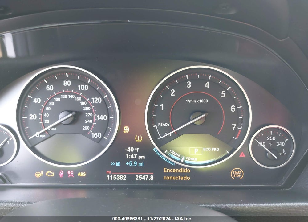 2014 BMW 335I VIN: WBA3A9C5XEF478711