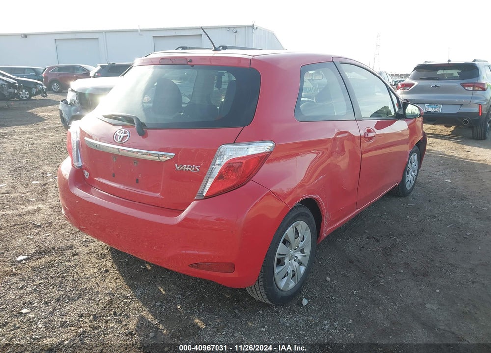 2014 TOYOTA YARIS L (TMC/CBU PLANT) VIN: JTDJTUD31ED590507