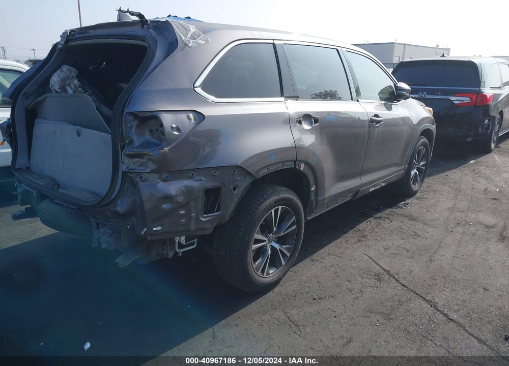 2016 TOYOTA HIGHLANDER XLE V6 VIN: 5TDKKRFH0GS124765