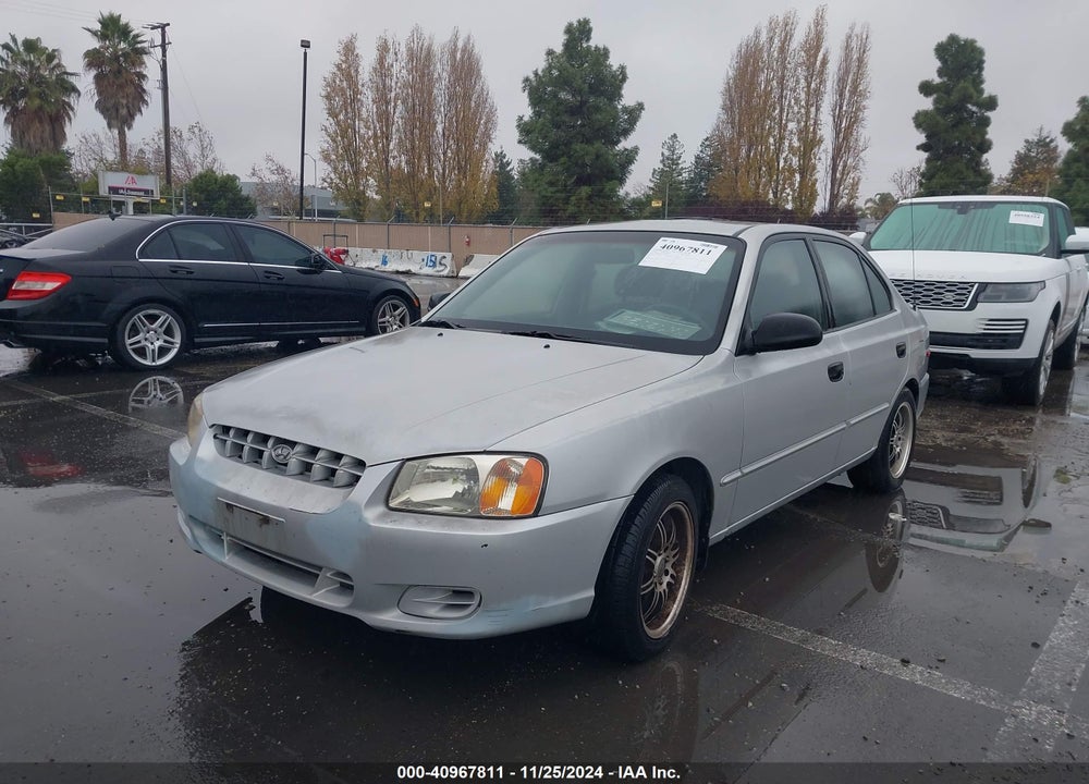 2002 HYUNDAI ACCENT GL VIN: KMHCG45C72U284172